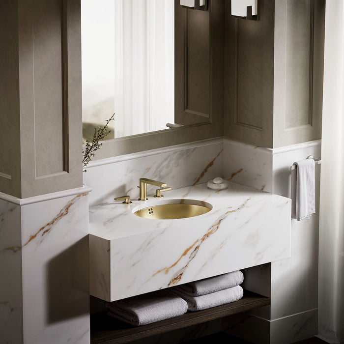 KOHLER K-2609-SU Bachata 20" oval drop-in/undermount bathroom sink