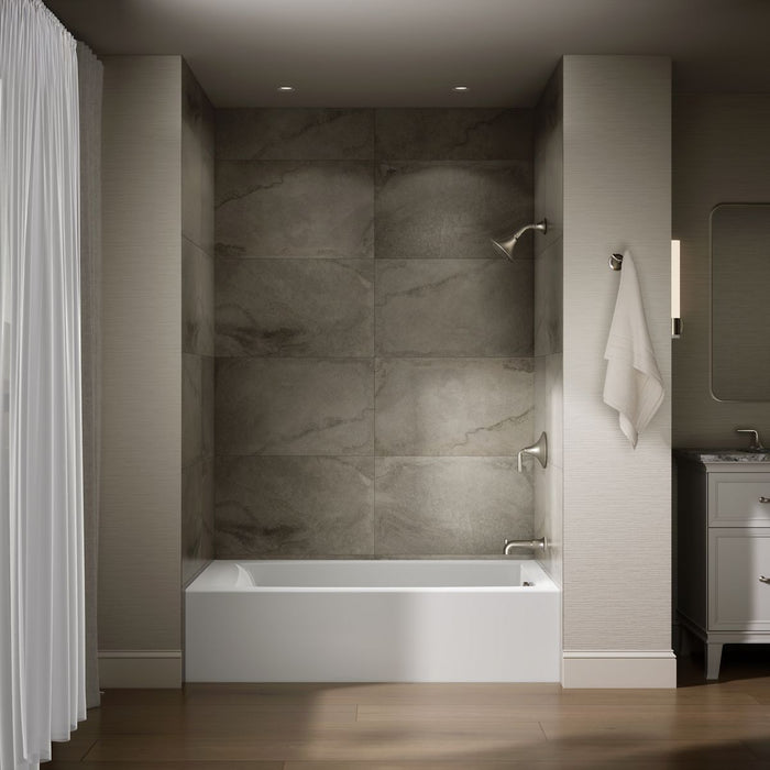 KOHLER K-26107-RA Entity 60" x 36" alcove bath with right drain