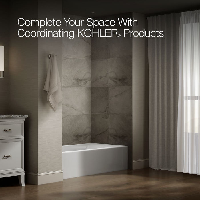 KOHLER K-26108-LA Entity 60" x 32" alcove bath with left drain