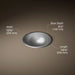 3/4 view of product with dimensions
