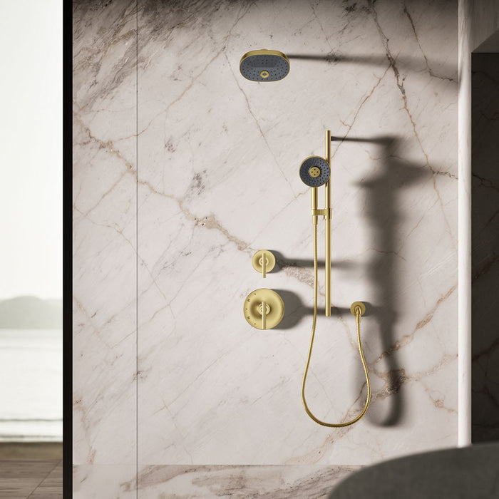 KOHLER K-26282 Statement Round three-function handshower, 2.5 gpm