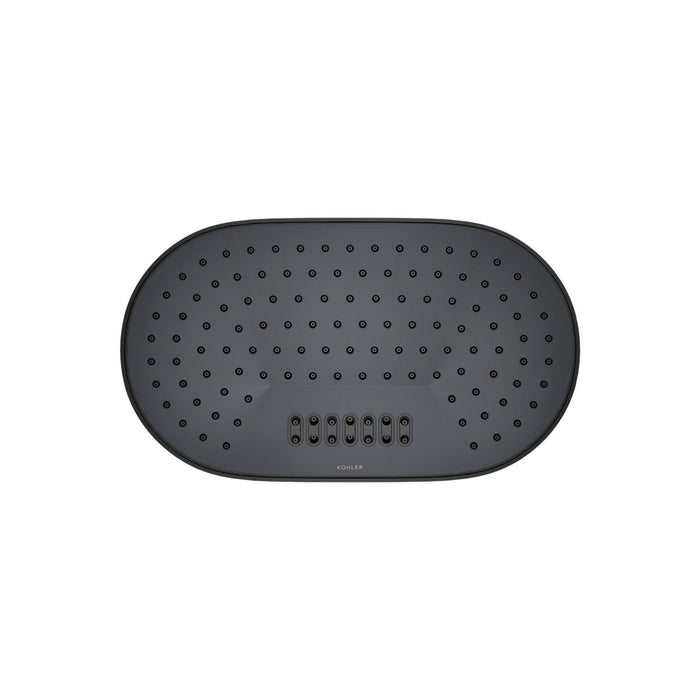KOHLER K-26295 Statement Oblong 14" two-function rainhead, 2.5 gpm