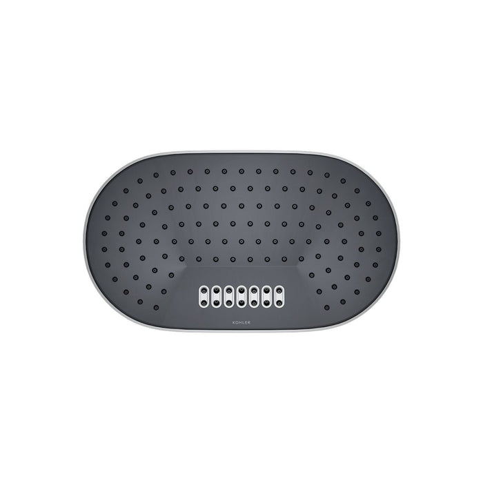 KOHLER K-26295 Statement Oblong 14" two-function rainhead, 2.5 gpm