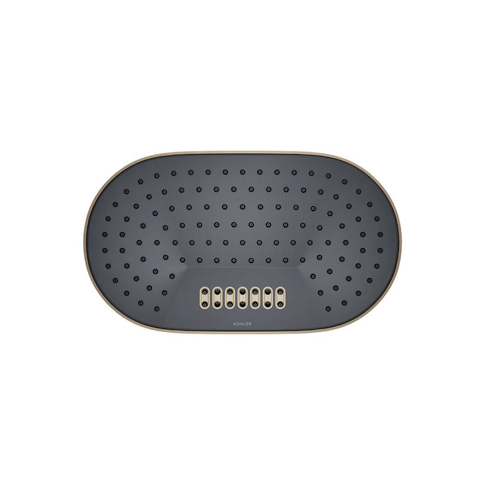KOHLER K-26295 Statement Oblong 14" two-function rainhead, 2.5 gpm
