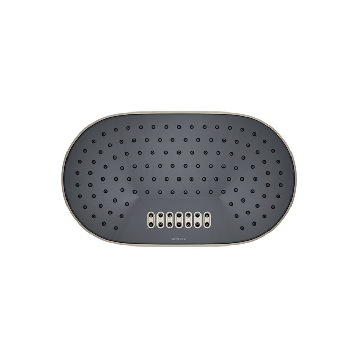 KOHLER K-26295 Statement Oblong 14" two-function rainhead, 2.5 gpm