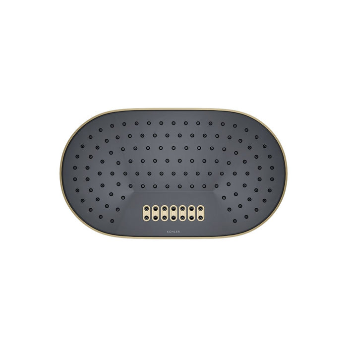 KOHLER K-26295 Statement Oblong 14" two-function rainhead, 2.5 gpm