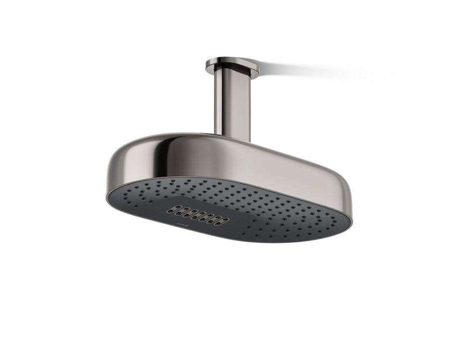 KOHLER K-26295 Statement Oblong 14" two-function rainhead, 2.5 gpm