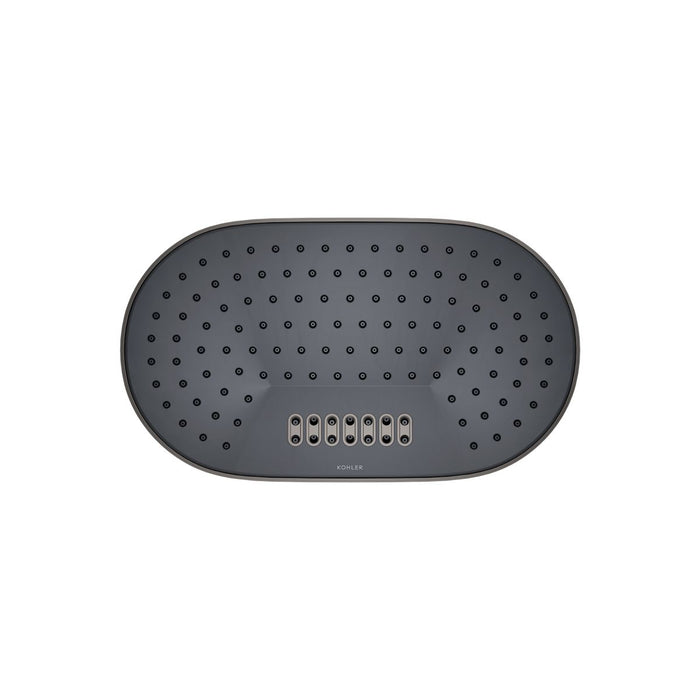 KOHLER K-26295 Statement Oblong 14" two-function rainhead, 2.5 gpm