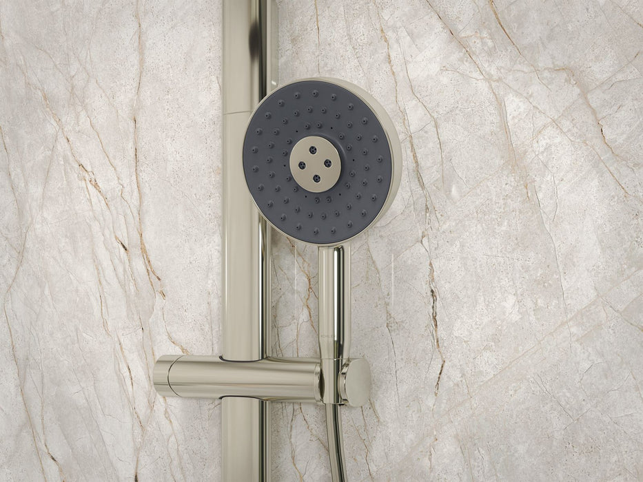 KOHLER K-26337-9 Anthem Two-way Exposed Thermostatic Valve with Shower Column for Rainhead and Handshower