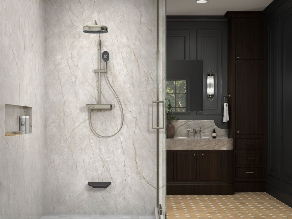 KOHLER K-26337-9 Anthem Two-way Exposed Thermostatic Valve with Shower Column for Rainhead and Handshower
