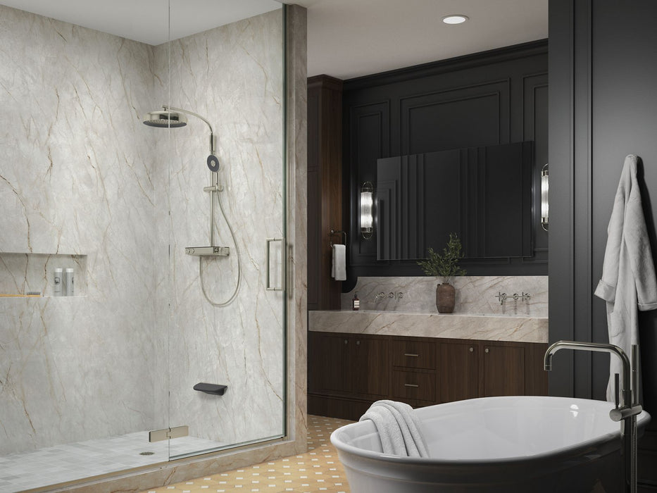 KOHLER K-26337-9 Anthem Two-way Exposed Thermostatic Valve with Shower Column for Rainhead and Handshower