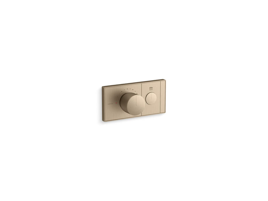 KOHLER K-26345-9 Anthem One-outlet recessed mechanical thermostatic valve control