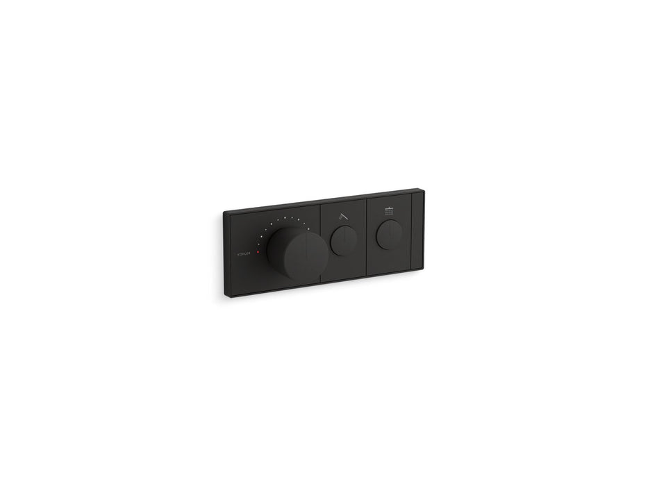 KOHLER K-26346-9 Anthem Two-outlet recessed mechanical thermostatic valve control