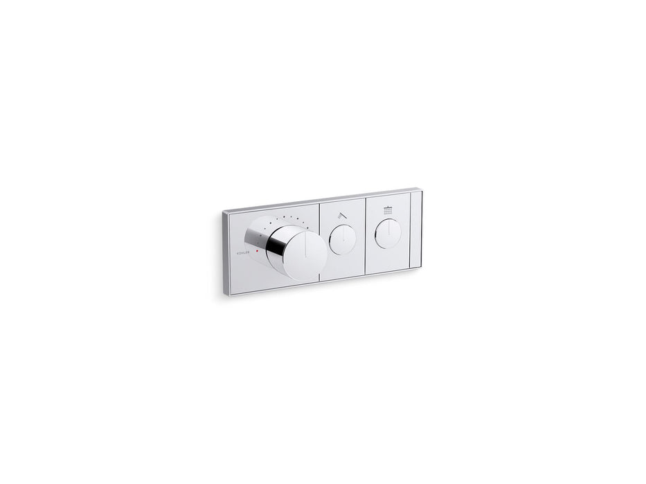 KOHLER K-26346-9 Anthem Two-outlet recessed mechanical thermostatic valve control