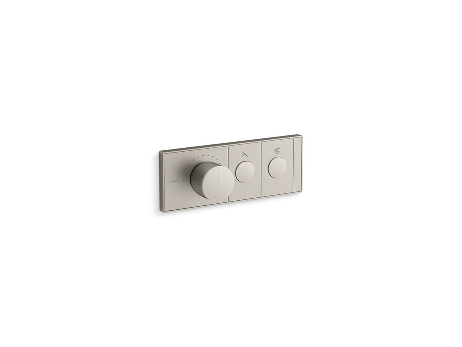 KOHLER K-26346-9 Anthem Two-outlet recessed mechanical thermostatic valve control