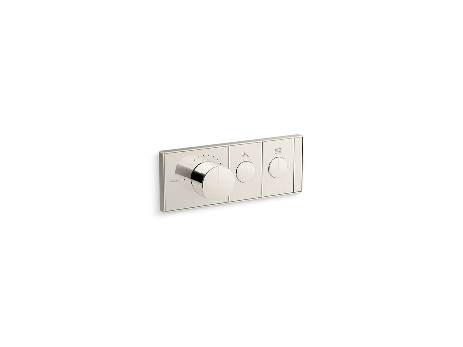 KOHLER K-26346-9 Anthem Two-outlet recessed mechanical thermostatic valve control