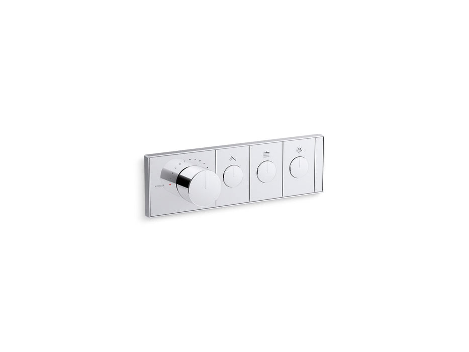 KOHLER K-26347-9 Anthem Three-outlet recessed mechanical thermostatic valve control