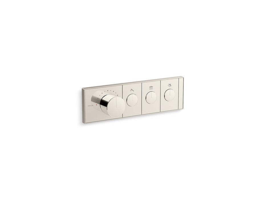 KOHLER K-26347-9 Anthem Three-outlet recessed mechanical thermostatic valve control