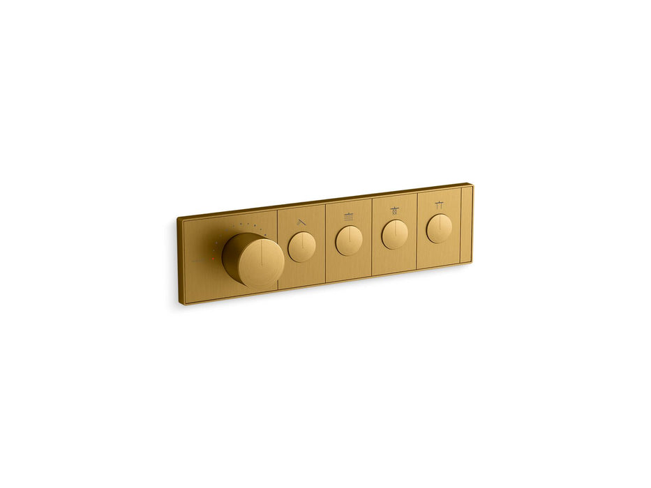 KOHLER K-26348-9 Anthem Four-outlet recessed mechanical thermostatic valve control