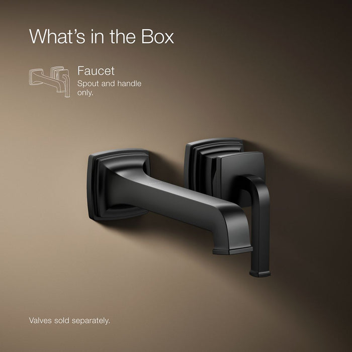 KOHLER K-26431-4 Riff Wall-mount single-handle bathroom sink faucet, 1.2 gpm