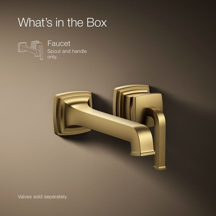 KOHLER K-26431-4 Riff Wall-mount single-handle bathroom sink faucet, 1.2 gpm