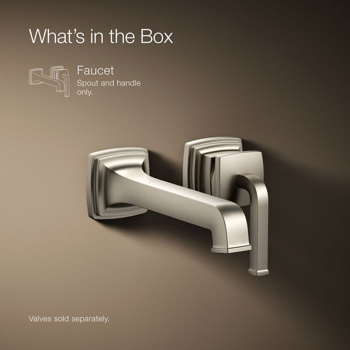 KOHLER K-26431-4 Riff Wall-mount single-handle bathroom sink faucet, 1.2 gpm