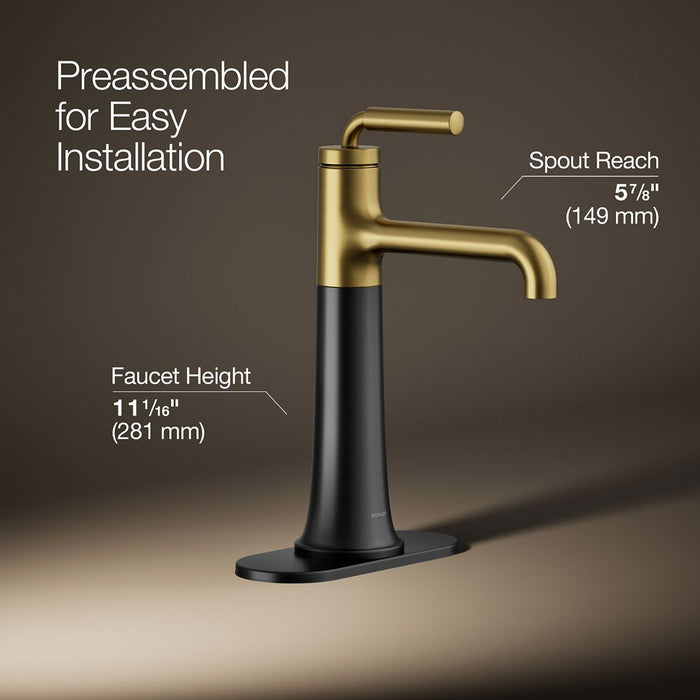 KOHLER K-26437-4 Tone Tall single-handle bathroom sink faucet, 1.2 gpm