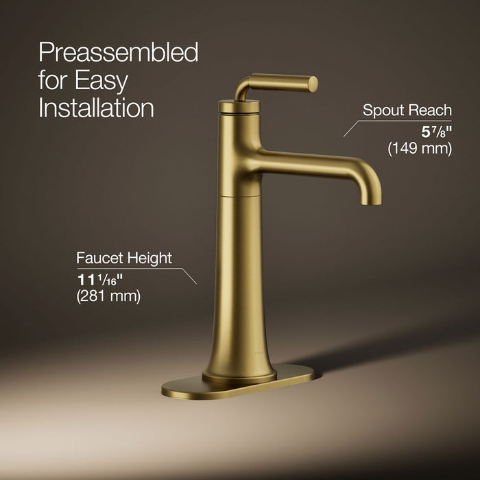 KOHLER K-26437-4 Tone Tall single-handle bathroom sink faucet, 1.2 gpm