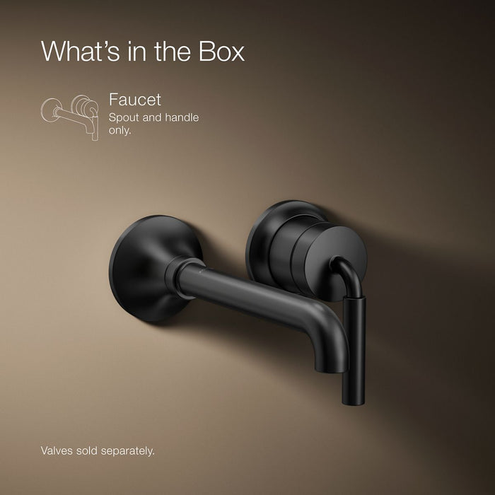 KOHLER K-26438-4 Tone Wall-mount single-handle bathroom sink faucet, 1.2 gpm
