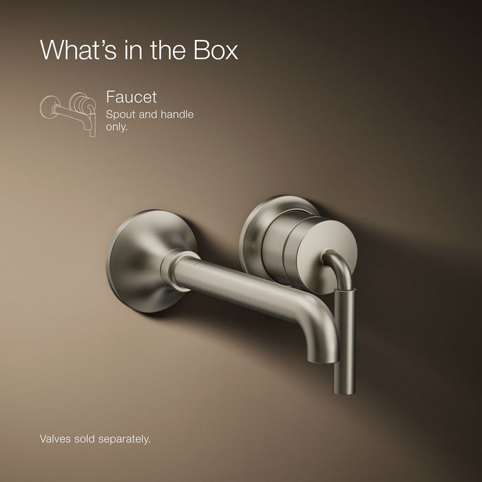 KOHLER K-26438-4 Tone Wall-mount single-handle bathroom sink faucet, 1.2 gpm