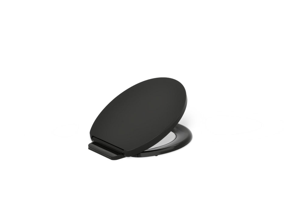KOHLER K-26802 Impro ReadyLatch Quiet-Close round-front toilet seat, black black
