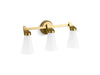 KOHLER K-26848-SC03 Simplice Three-light sconce, brushed moderne brass - view 2
