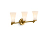 KOHLER K-26848-SC03 Simplice Three-light sconce, brushed moderne brass - view 3