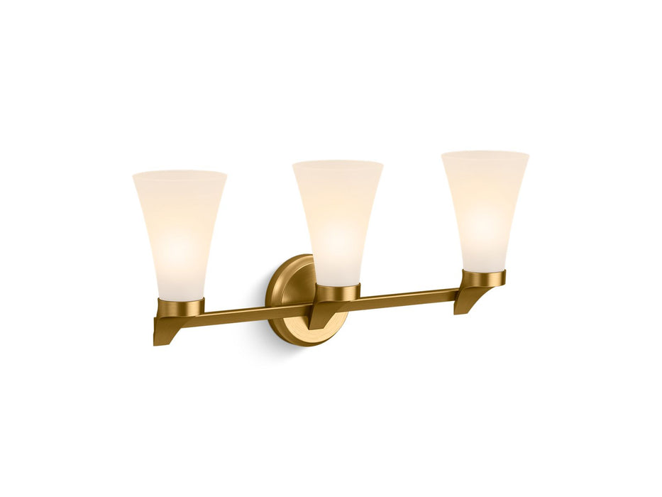 KOHLER K-26848-SC03 Simplice Three-light sconce, brushed moderne brass - view 3