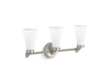 KOHLER K-26848-SC03 Simplice Three-light sconce, brushed nickel