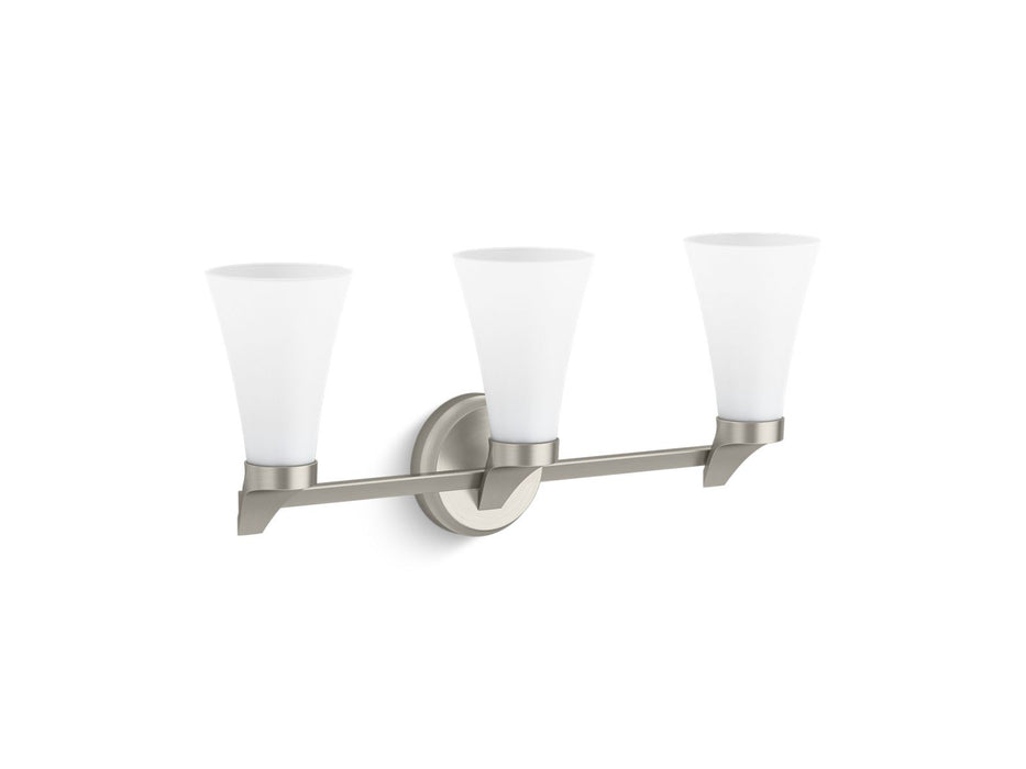 KOHLER K-26848-SC03 Simplice Three-light sconce, brushed nickel