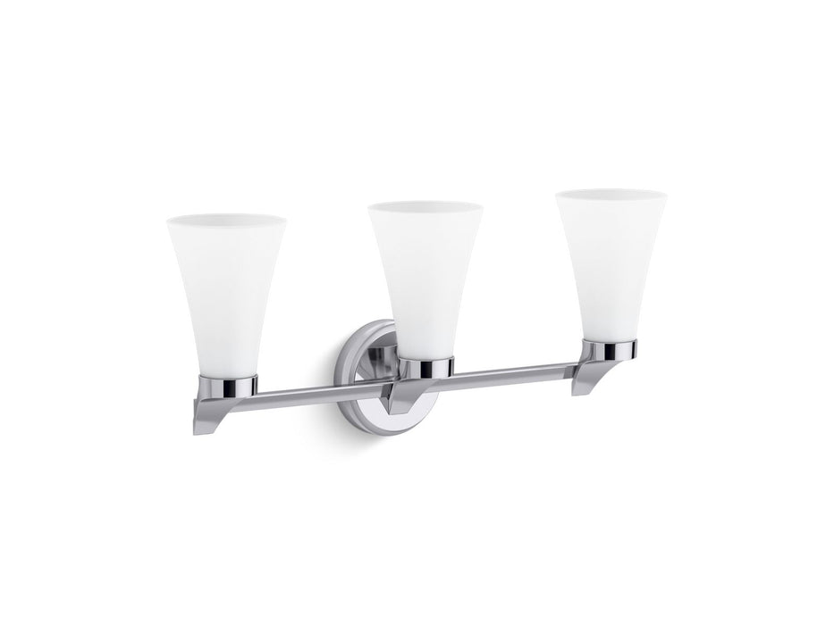 KOHLER K-26848-SC03 Simplice Three-light sconce, polished chrome