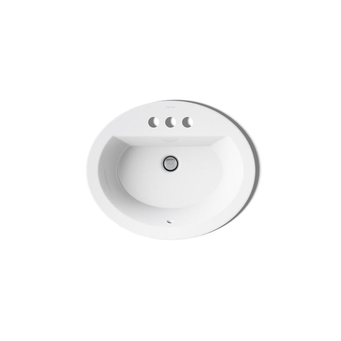 KOHLER K-2699-4 Bryant 20-1/4" oval drop-in bathroom sink