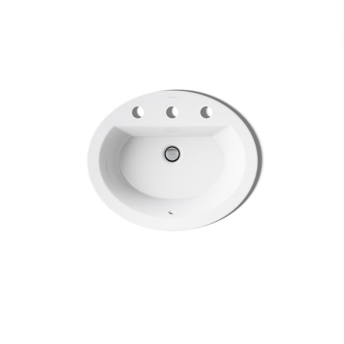 KOHLER K-2699-8 Bryant 20-1/4" oval drop-in bathroom sink