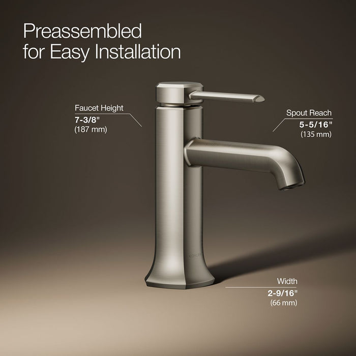 KOHLER K-27000-4N Occasion Single-handle bathroom sink faucet, 0.5 gpm