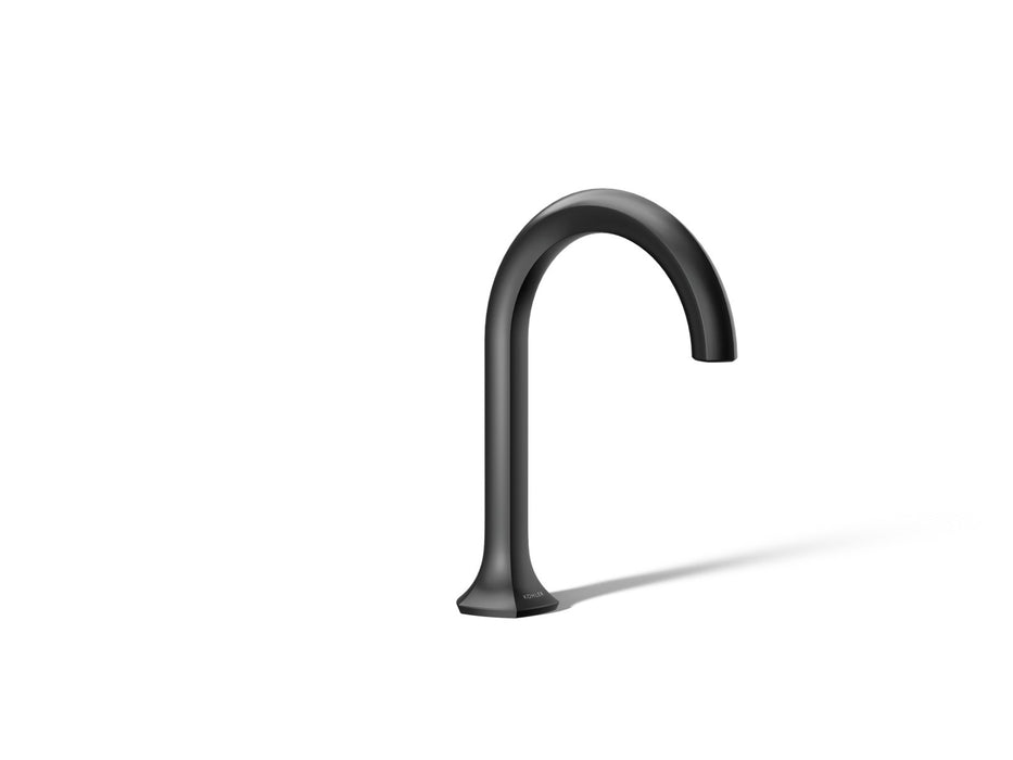 KOHLER K-27008-K Occasion Bathroom sink faucet spout with Cane design, 1.0 gpm, matte black