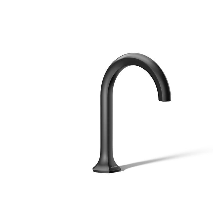 KOHLER K-27008-K Occasion Bathroom sink faucet spout with Cane design, 1.0 gpm, matte black - view 5