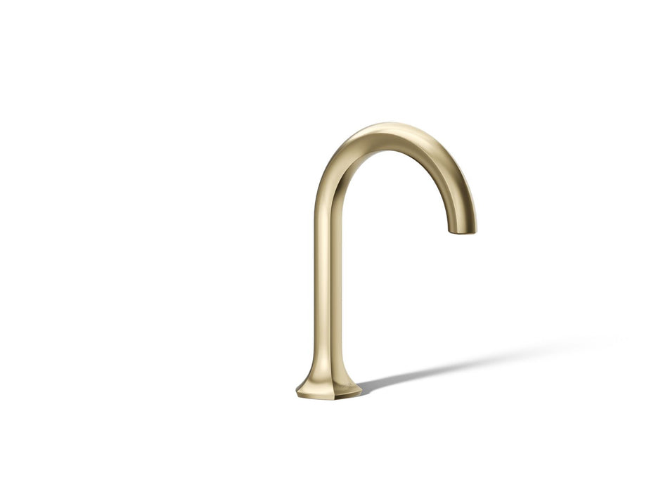 KOHLER K-27008-N Occasion Bathroom sink faucet spout with Cane design, 0.5 gpm, vibrant french gold