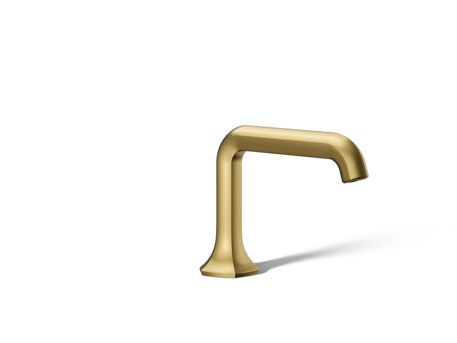 KOHLER K-27009-K Occasion Bathroom sink faucet spout with Straight design, 1.0 gpm, vibrant brushed moderne brass