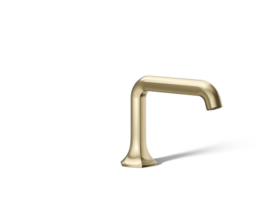 KOHLER K-27009 Occasion Bathroom sink faucet spout with Straight design, 1.2 gpm, vibrant french gold