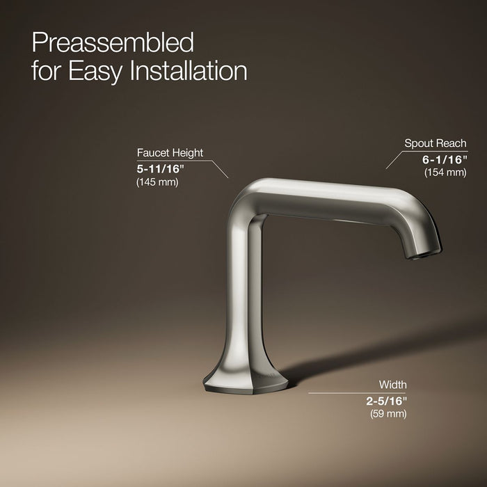 KOHLER K-27009-N Occasion Bathroom sink faucet spout with Straight design, 0.5 gpm, vibrant polished nickel - view 3