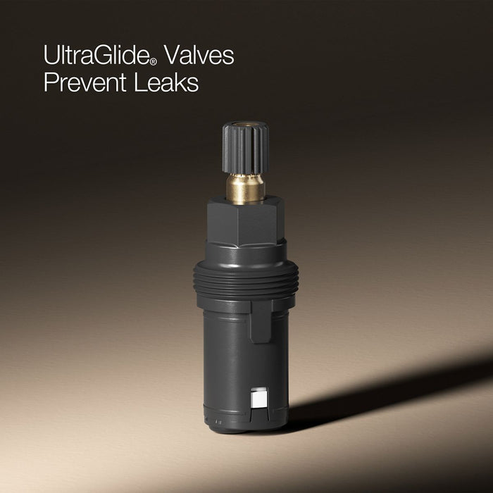 KOHLER K-27010-3 Occasion Cross bathroom sink faucet handles, matte black with brushed moderne brass - view 2