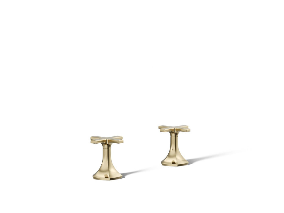 KOHLER K-27010-3 Occasion Cross bathroom sink faucet handles, vibrant french gold