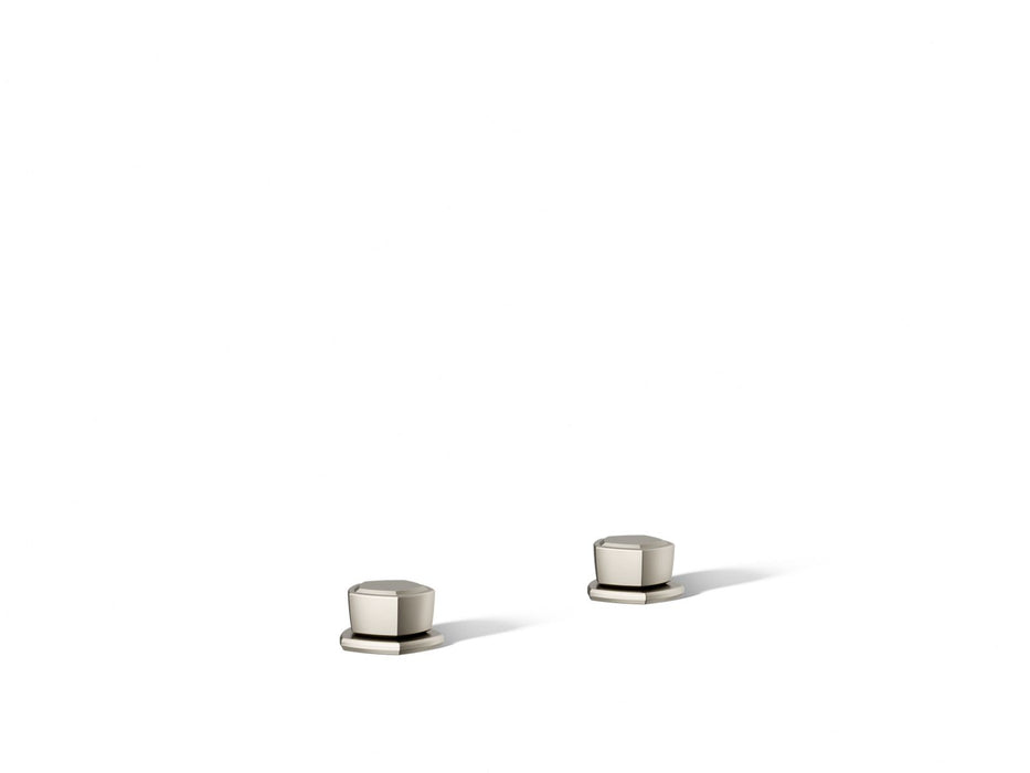 KOHLER K-27010-9 Occasion Knob bathroom sink faucet handles, vibrant brushed nickel