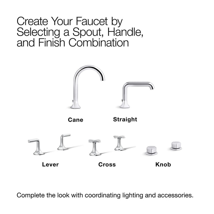 KOHLER K-27010-9 Occasion Knob bathroom sink faucet handles, vibrant brushed nickel - view 3